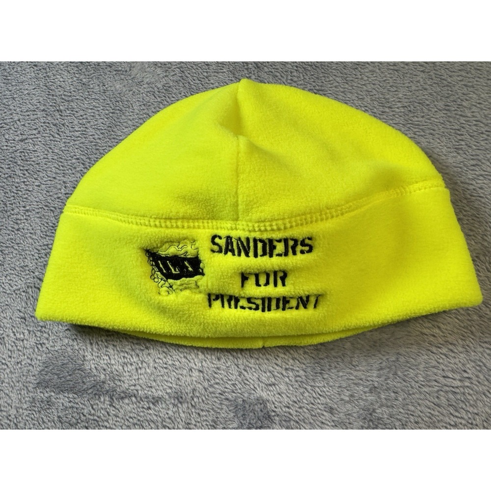 Bernie Sanders For President Hat ILA Longshoreman Union Fleece Beanie Neon #3245